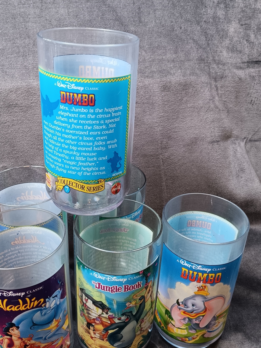 Collectible Disney Cups. Five X2 Aladin, Pinocchio, Snow White, And Jungle Book - Picture 7 of 10